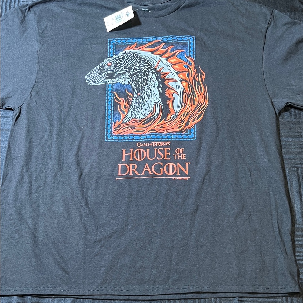 Game of Thrones House of the Dragon Graphic T-Shirt - Black- XXL